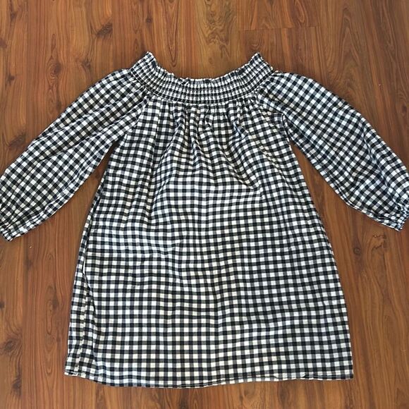 Abercrombie & Fitch Tops - Abercrombie & Fitch vintage dark navy white gingham tunic top. Mini dress s